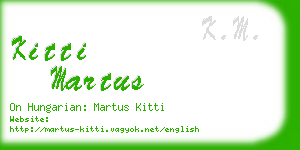 kitti martus business card